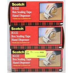 LOT OF 3 BOXES OF SCOTCH BOX SEALING TAPE
