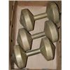 Image 1 : LOT OF THREE FREE-WEIGHTS 10LBS EACH