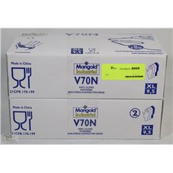 2 BOXES OF MARIGOLD INDUSTRIAL VINYL GLOVES