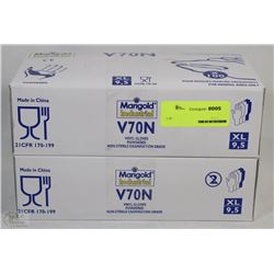 2 BOXES OF MARIGOLD INDUSTRIAL VINYL GLOVES