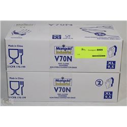 2 BOXES OF MARIGOLD INDUSTRIAL VINYL GLOVES