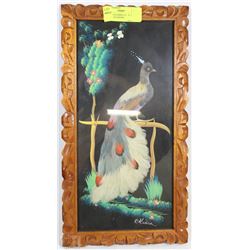 VINTAGE FEATHER CRAFT ART (ACTUAL FEATHERS)