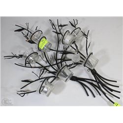 LOT OF 2 DECORATIVE WALL METAL CANDLE HOLDERS