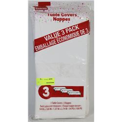 LOT OF 12 TABLE COVERS