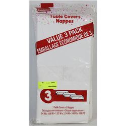 LOT OF 12 TABLE COVERS