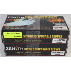 2 CASES OF ZENITH NITRILE DISPOSABLE GLOVES