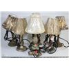 Image 1 : TRAY WITH 3 SETS OF 2 MATCHING MINI LAMPS