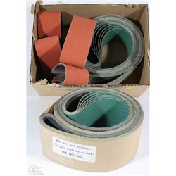 BOX OF SANDING BELTS