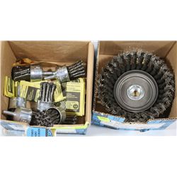 LOT OF 5" CUP BRUSH & KNOT END BRUSHES