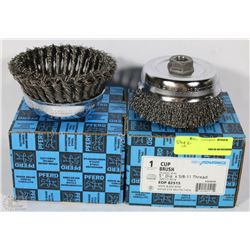 LOT OF TWO 5" CUP BRUSHES