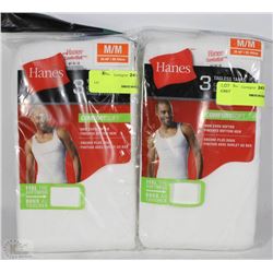 2 PACKS OF HANES MENS TAGLESS TANK SHIRTS