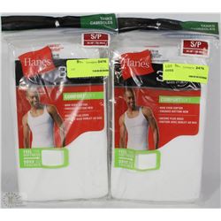 2 PACKS OF HANES MENS TAGLESS TANK SHIRTS