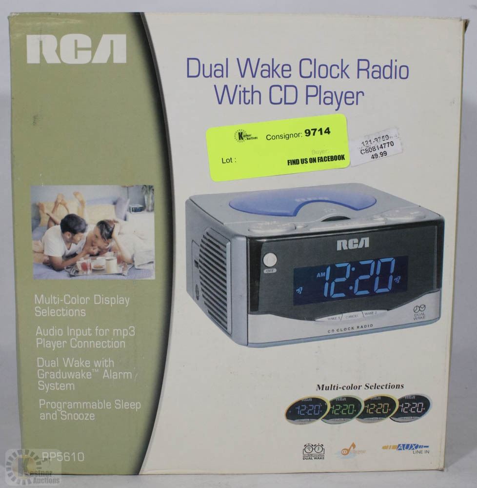 Rca Dual Wake Clock Radio With Cd Player