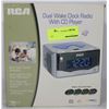 RCA DUAL WAKE CLOCK RADIO WITH CD PLAYER