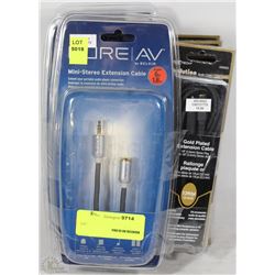 BUNDLE OF STEREO EXTENSION CABLES
