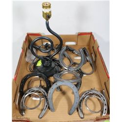 FLAT OF CANDLE HOLDERS, LAMP, AND OTHER DECORATIVE