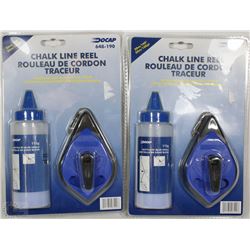 LOT OF 2 CHALK LINE REELS