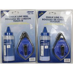 LOT OF 2 CHALK LINE REELS