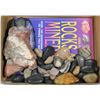 Image 1 : BOX OF ROCKS/MINERALS INCL. JADE, TIGER
