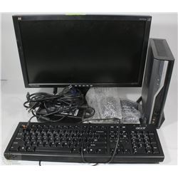 ACER COMPUTER TOWER WITH MONITOR, KEYBOARD & MOUSE