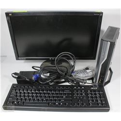ACER COMPUTER TOWER WITH MONITOR, KEYBOARD & MOUSE