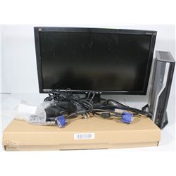 ACER COMPUTER TOWER WITH MONITOR, KEYBOARD & MOUSE