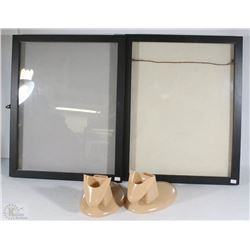 STORE DISPLAY LOT WITH 2 LOCKABLE DISPLAY CASES &