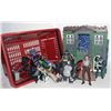Image 1 : BASKET FULL OF ACTION FIGURES AND WAYNE MANOR