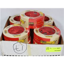 BOX OF 9 ROLLS OF SCOTCH PAINTERS MASKING TAPE