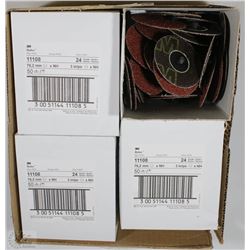 BOX OF 4 CASES OF 3" SANDING DISCS