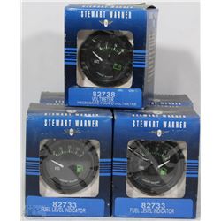 LOT OF 5 STEWART WARNER VOLT METER GAUGES