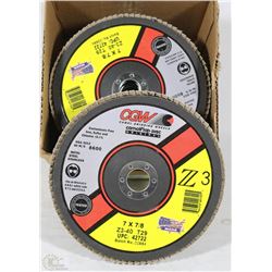 CASE OF CGW 7 X 7/8" GRINDING WHEELS