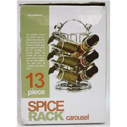 NEW 13 PIECE SET SPICE RACK CAROUSEL