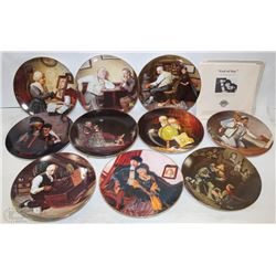 SET OF 10 NORMAN ROCKWELL COLLECTOR PLATES