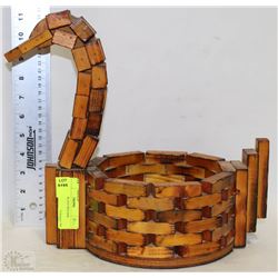 WOOD SWAN PLANT HOLDER