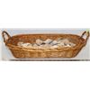 Image 1 : LARGE BASKET OF SEA SHELLS
