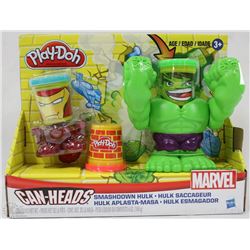 PLAYDOH CAN HEADS SMASHDOWN HULK