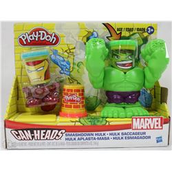 PLAYDOH CAN HEADS SMASHDOWN HULK
