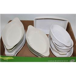 FLAT OF CERAMIC LASAGNA BOWLS AND MORE