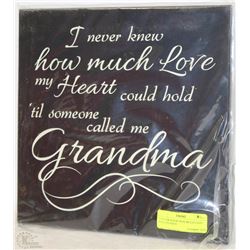 "I NEVER KNEW HOW MUCH LOVE" WALL PLAQUE