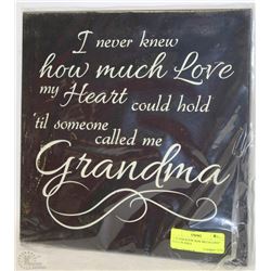 "I NEVER KNEW HOW MUCH LOVE" WALL PLAQUE