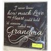 Image 1 : "I NEVER KNEW HOW MUCH LOVE" WALL PLAQUE