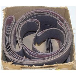 BOX OF SANDING BELTS