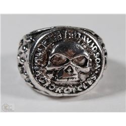 MEN'S HEAVY STAINLESS STEEL SKULL RING SZ10