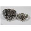Image 1 : LOT OF 2 BIKER RINGS SZ10