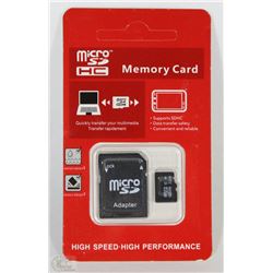 NEW 32GB MICRO SD CARD WITH ADAPTOR
