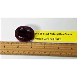 NATURAL OVAL DARK RED RUBY GEMSTONE