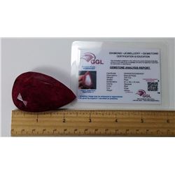 NATURAL PEAR SHAPED RUBY GEMSTONE
