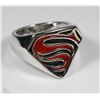 Image 1 : SUPERMAN LOGO SILVER TONE RING