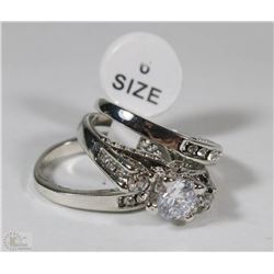 3 PIECE STERLING SILVER WEDDING SET
